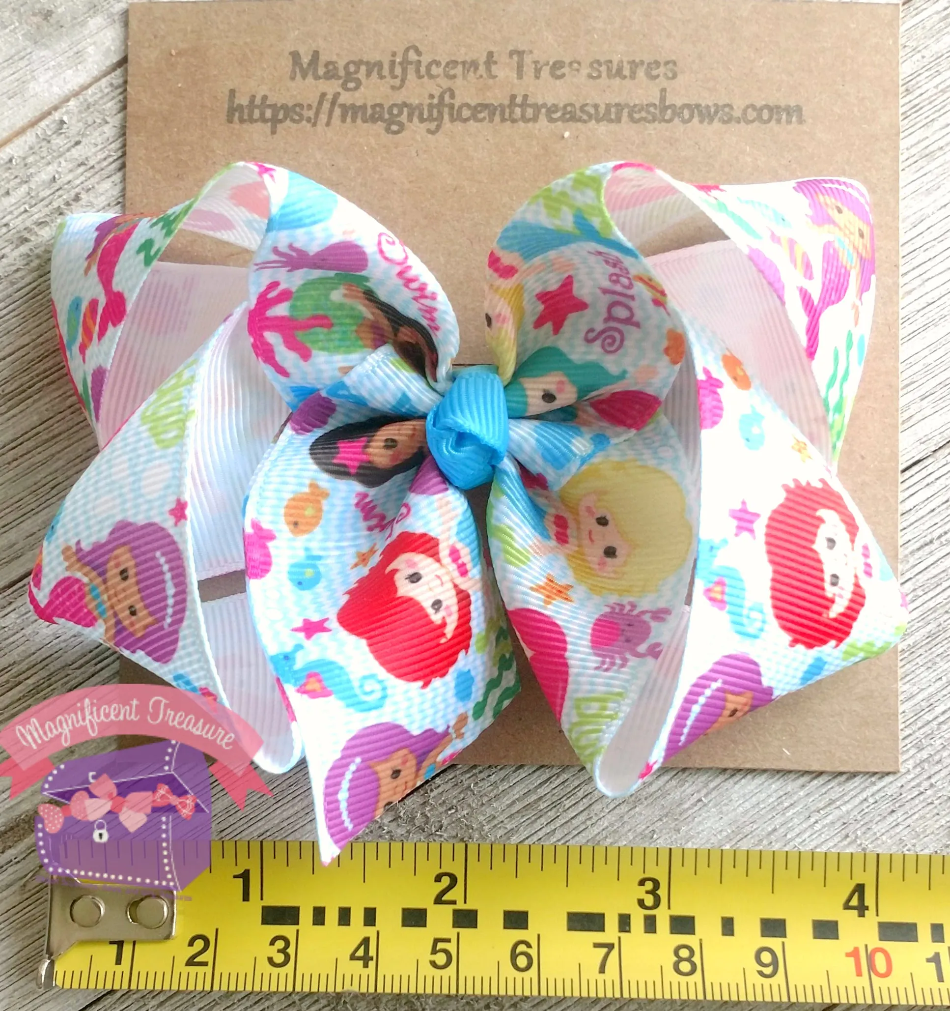 Mermaid 4" Hair Bow