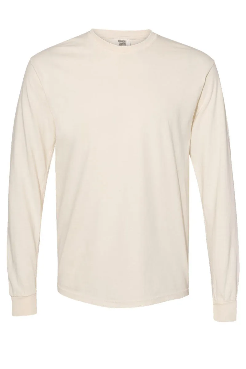Merry And Bright Coquette Bow Comfort Colors Heavyweight Long Sleeve T-Shirt