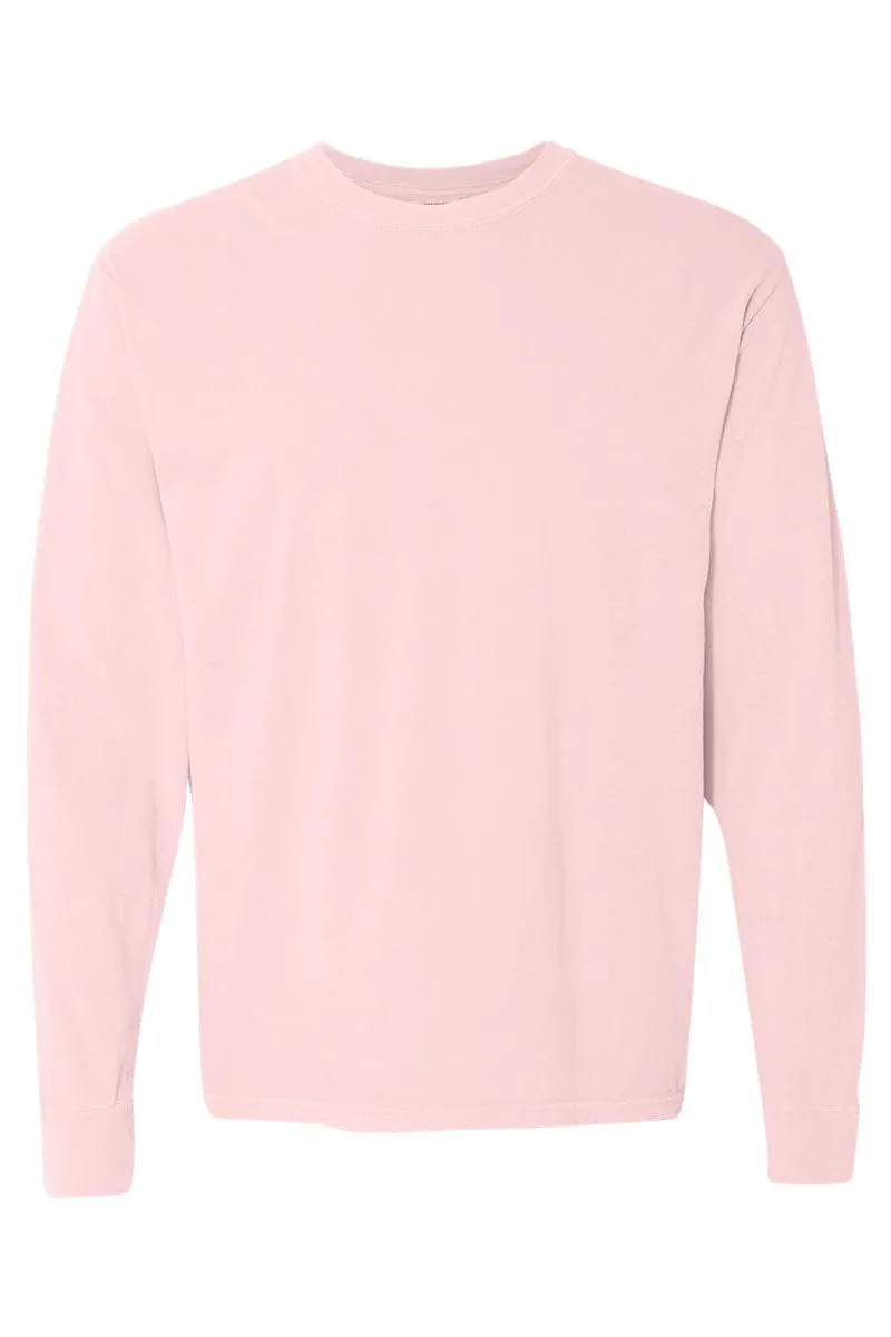 Merry And Bright Coquette Bow Comfort Colors Heavyweight Long Sleeve T-Shirt