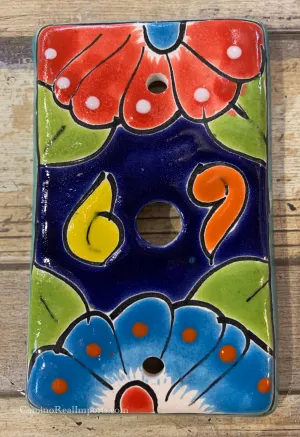 Mexican Talavera Cable Switch Plates TCSP005