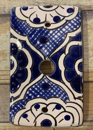 Mexican Talavera Cable Switch Plates TCSP006