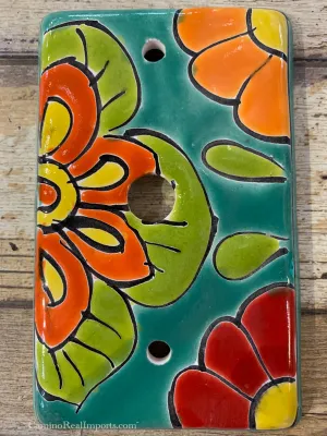 Mexican Talavera Cable Switch Plates TCSP007