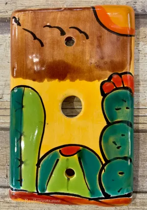 Mexican Talavera Cable Switch Plates TCSP011