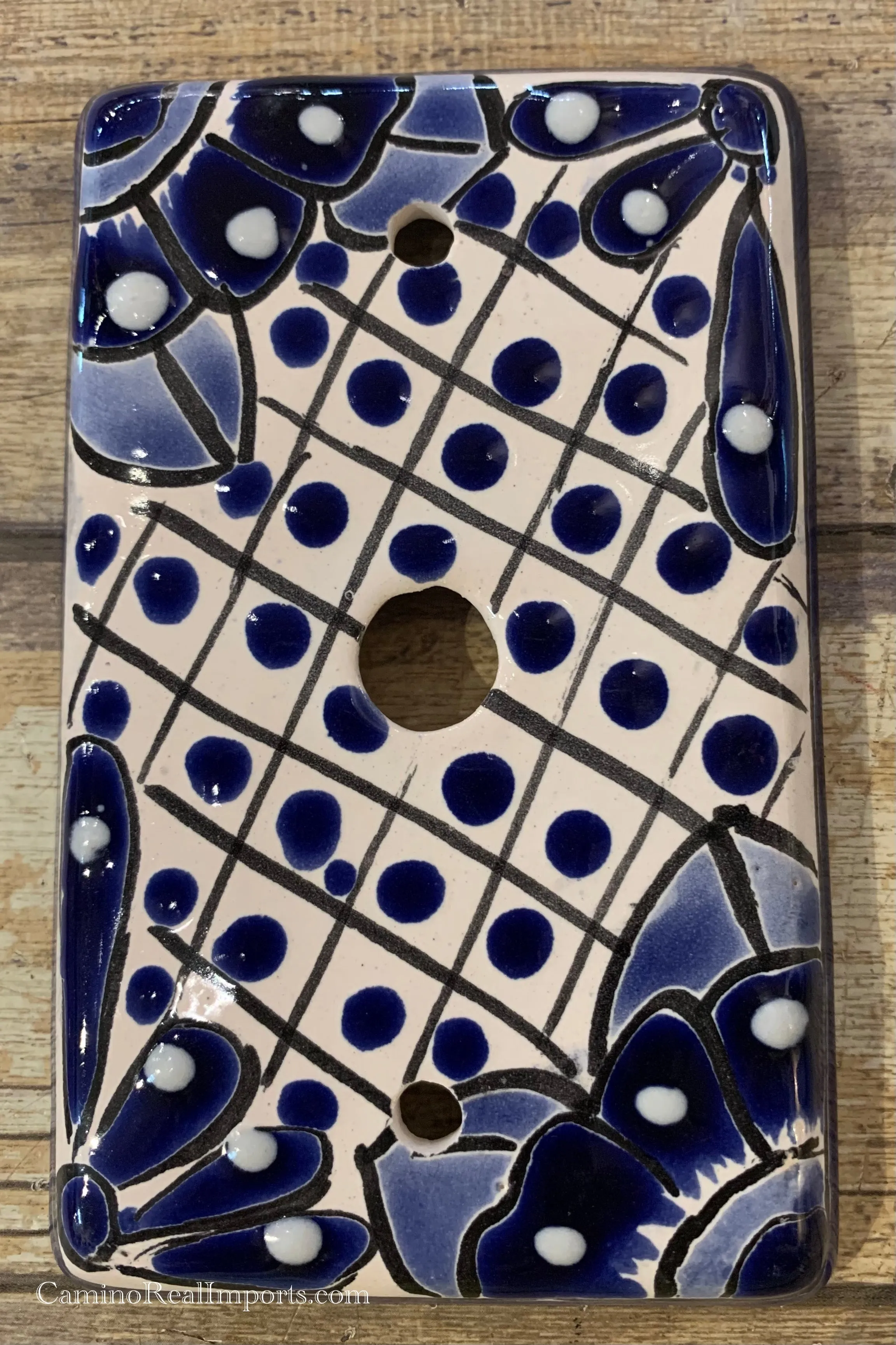 Mexican Talavera Cable Switch Plates TCSP017