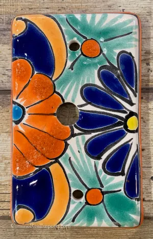 Mexican Talavera Cable Switch Plates TCSP020