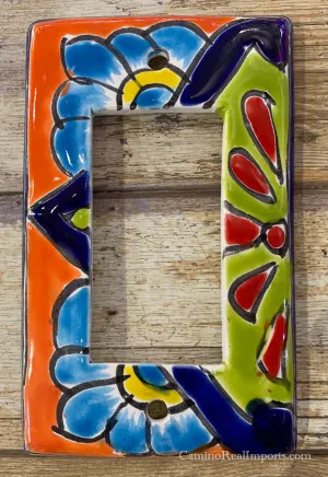 Mexican Talavera Pottery Rocker  Switch Plate TRSP001