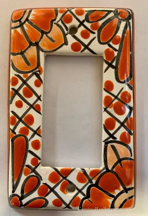 Mexican Talavera Pottery Rocker  Switch Plate TRSP014