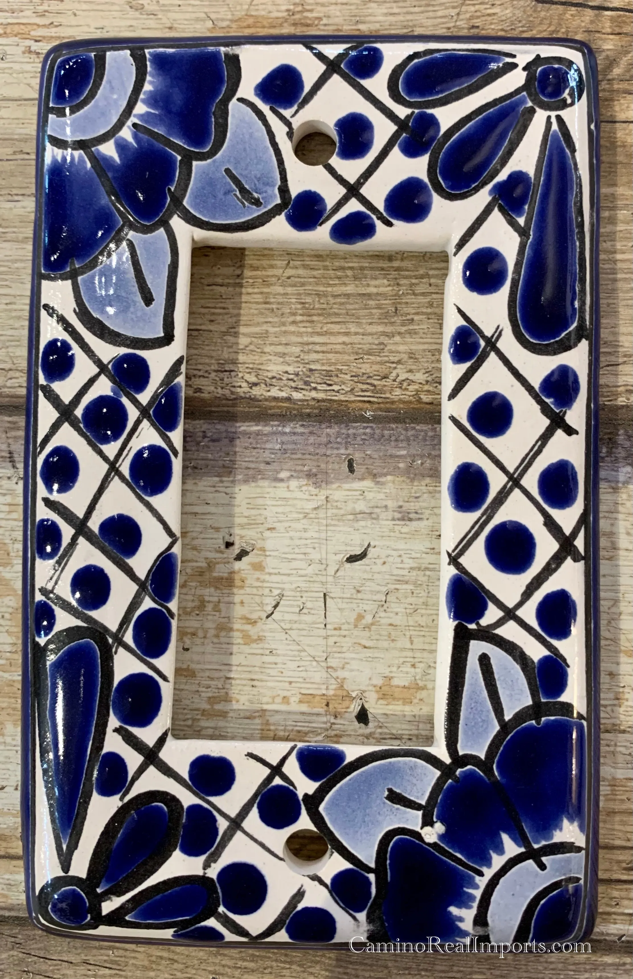 Mexican Talavera Pottery Rocker  Switch Plate TRSP017
