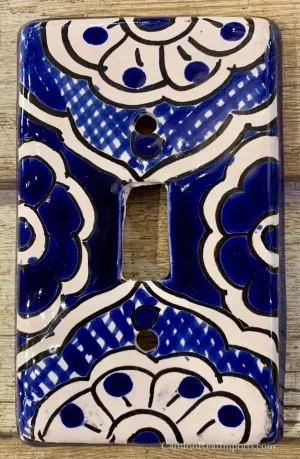 MEXICAN TALAVERA POTTERY SINGLE TOGGLE SWITCH PLATE TTSP011