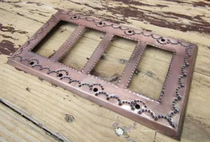Mexican Tin Quadruple Rocker Switch Plate Covers