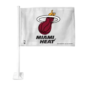 Miami HEAT White Car Flag