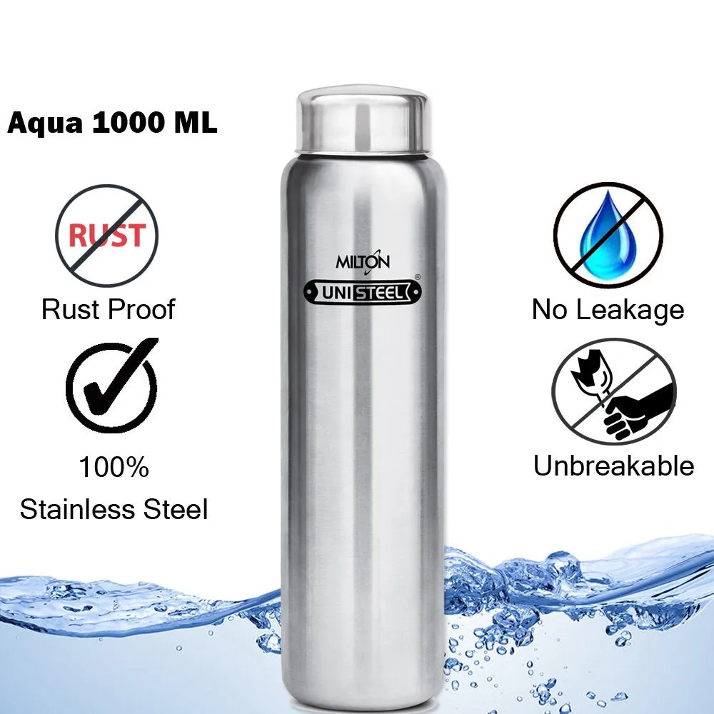 Milton Aqua Stainless Steel Fridge Water Bottle 930ml, Silver
