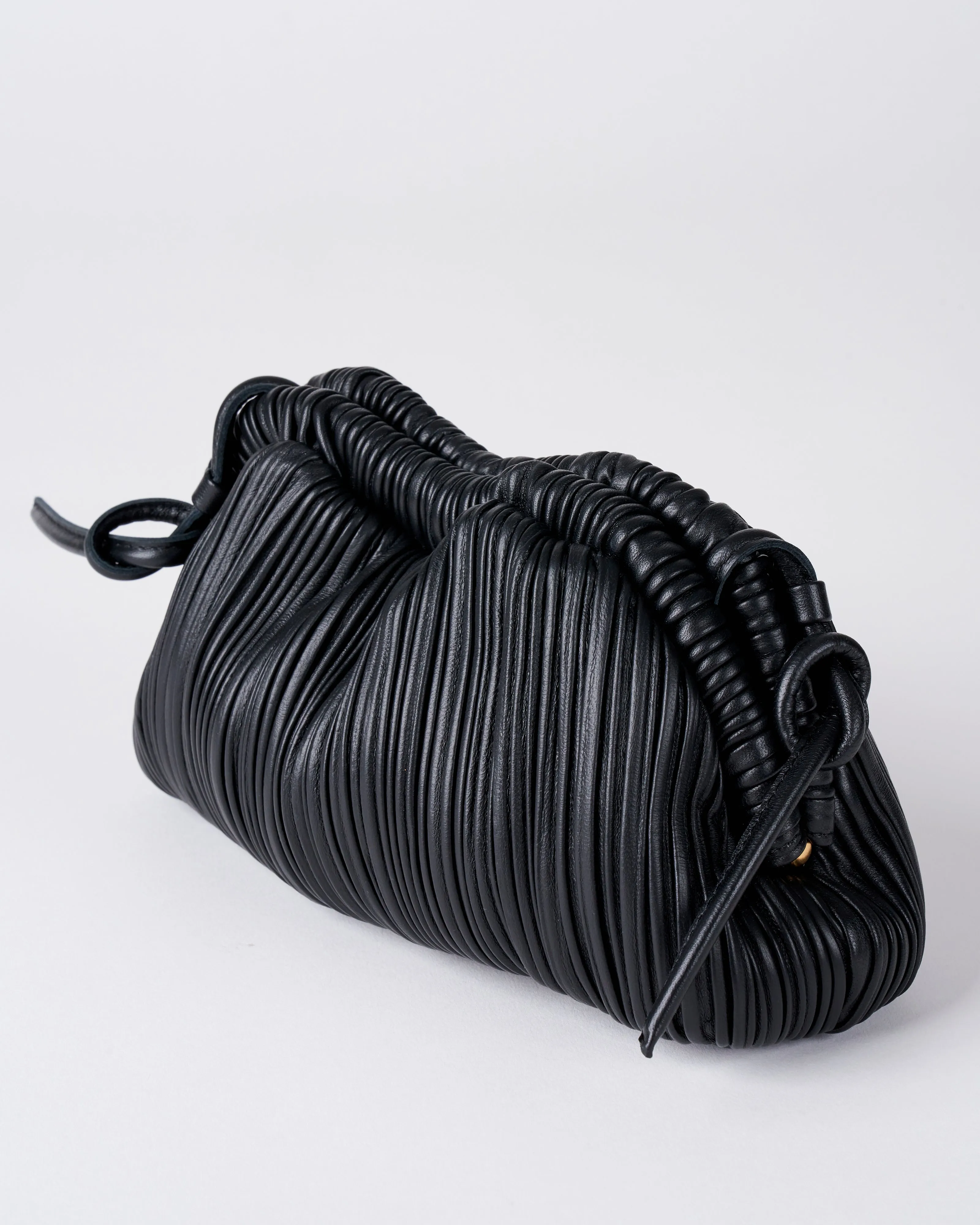 mini cloud clutch - black