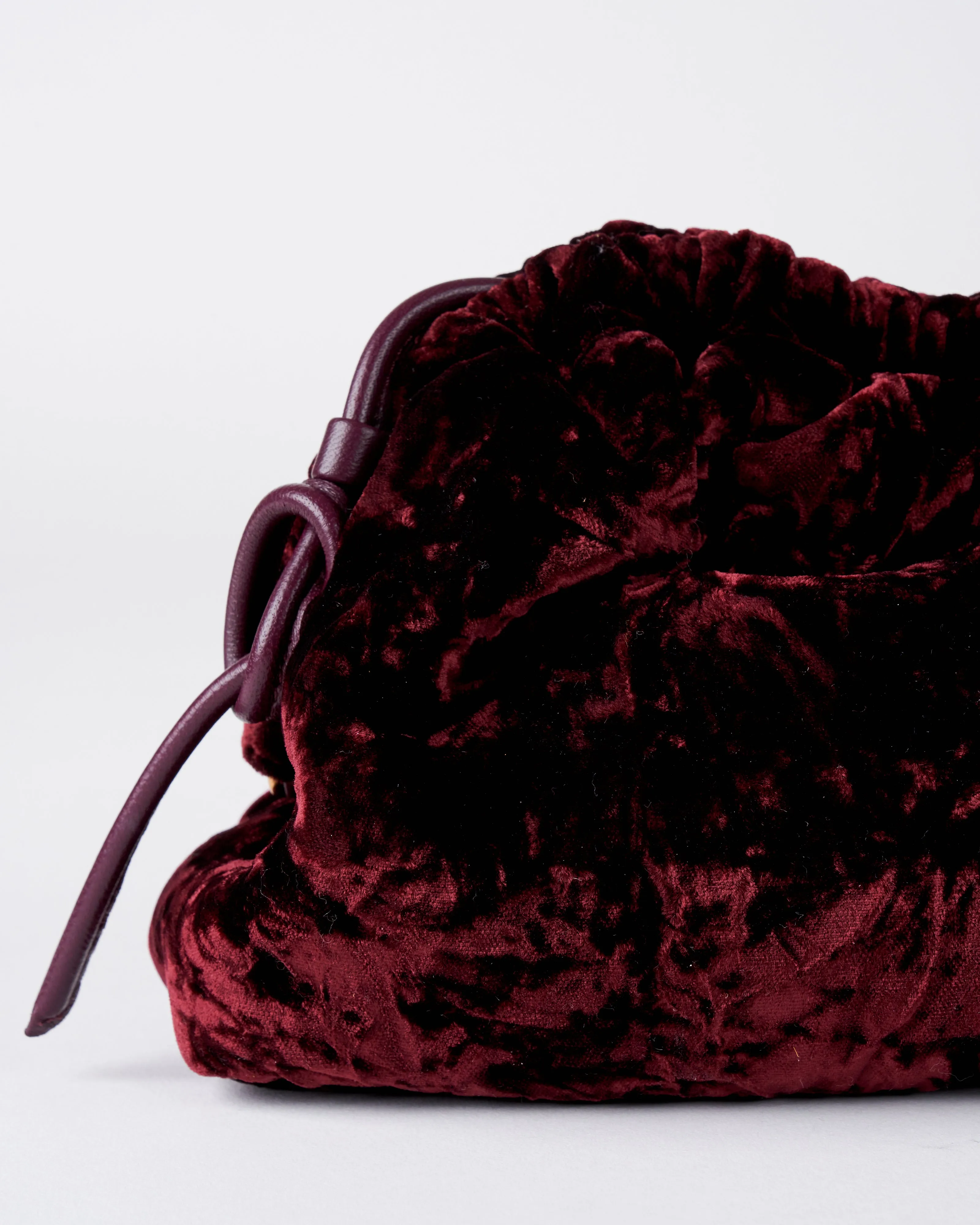 mini cloud clutch - plum