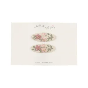 Mini Sweet Blossoms Embroidered Clips