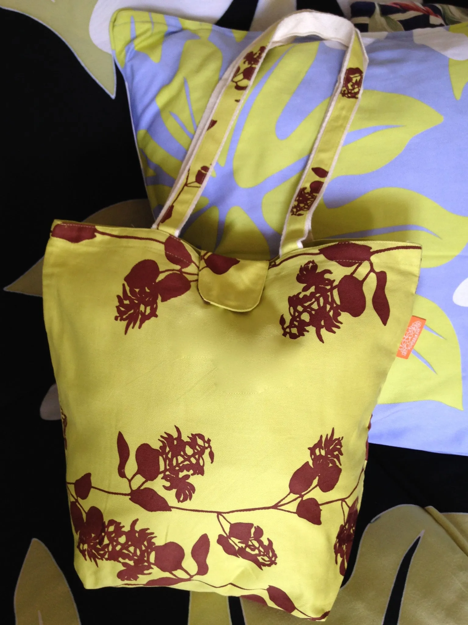 MINI TOTE BAG - NETIVE HAWAIIAN FLOWER NUKU I'WI