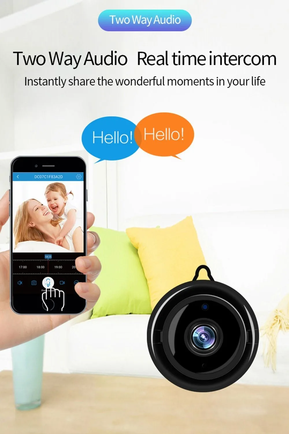Mini Wireless WIFI IP Camera Smart Home Security Small Camera