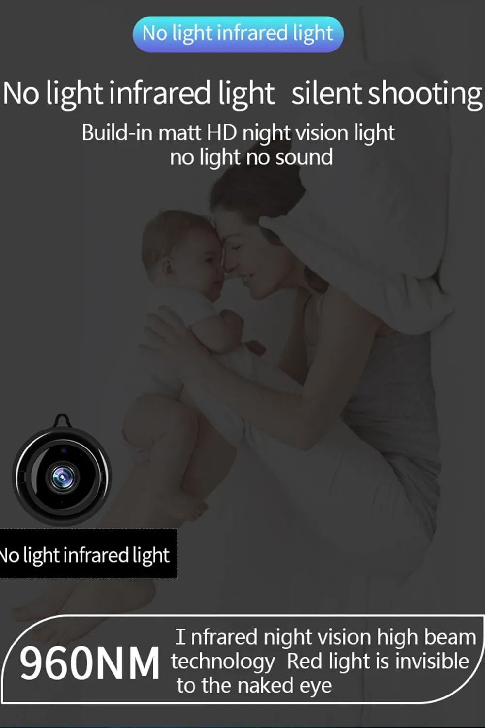Mini Wireless WIFI IP Camera Smart Home Security Small Camera