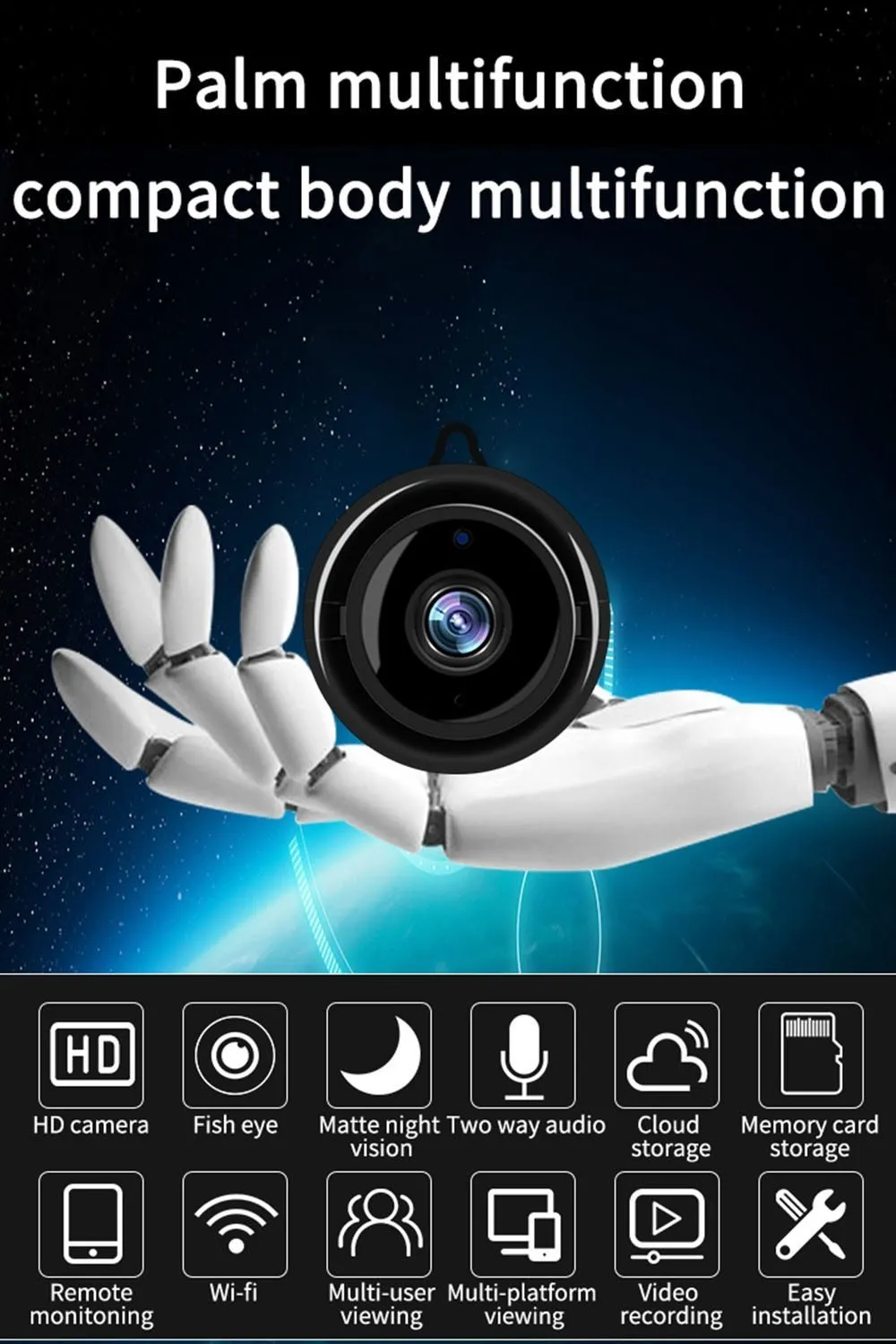 Mini Wireless WIFI IP Camera Smart Home Security Small Camera
