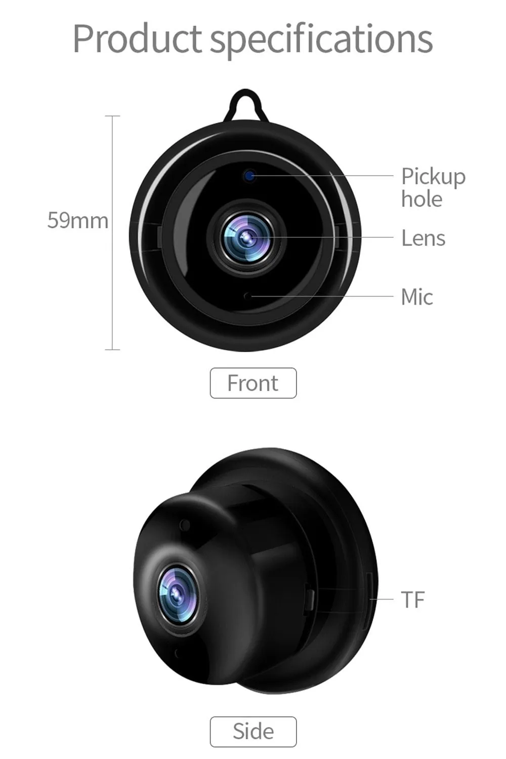 Mini Wireless WIFI IP Camera Smart Home Security Small Camera
