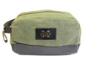 Mississippi State Bulldogs Waxed Canvas Toiletry Dopp Bag
