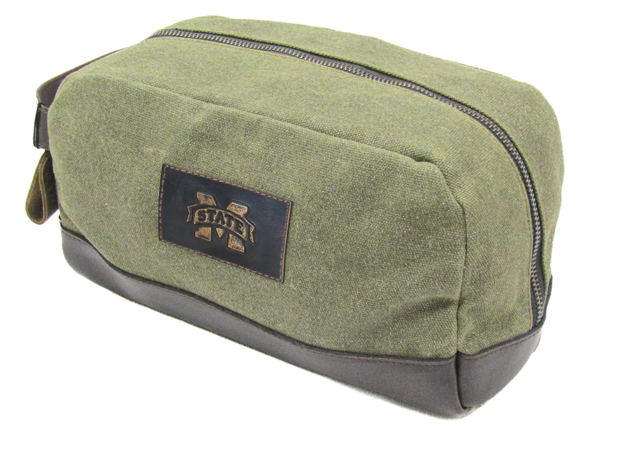 Mississippi State Bulldogs Waxed Canvas Toiletry Dopp Bag