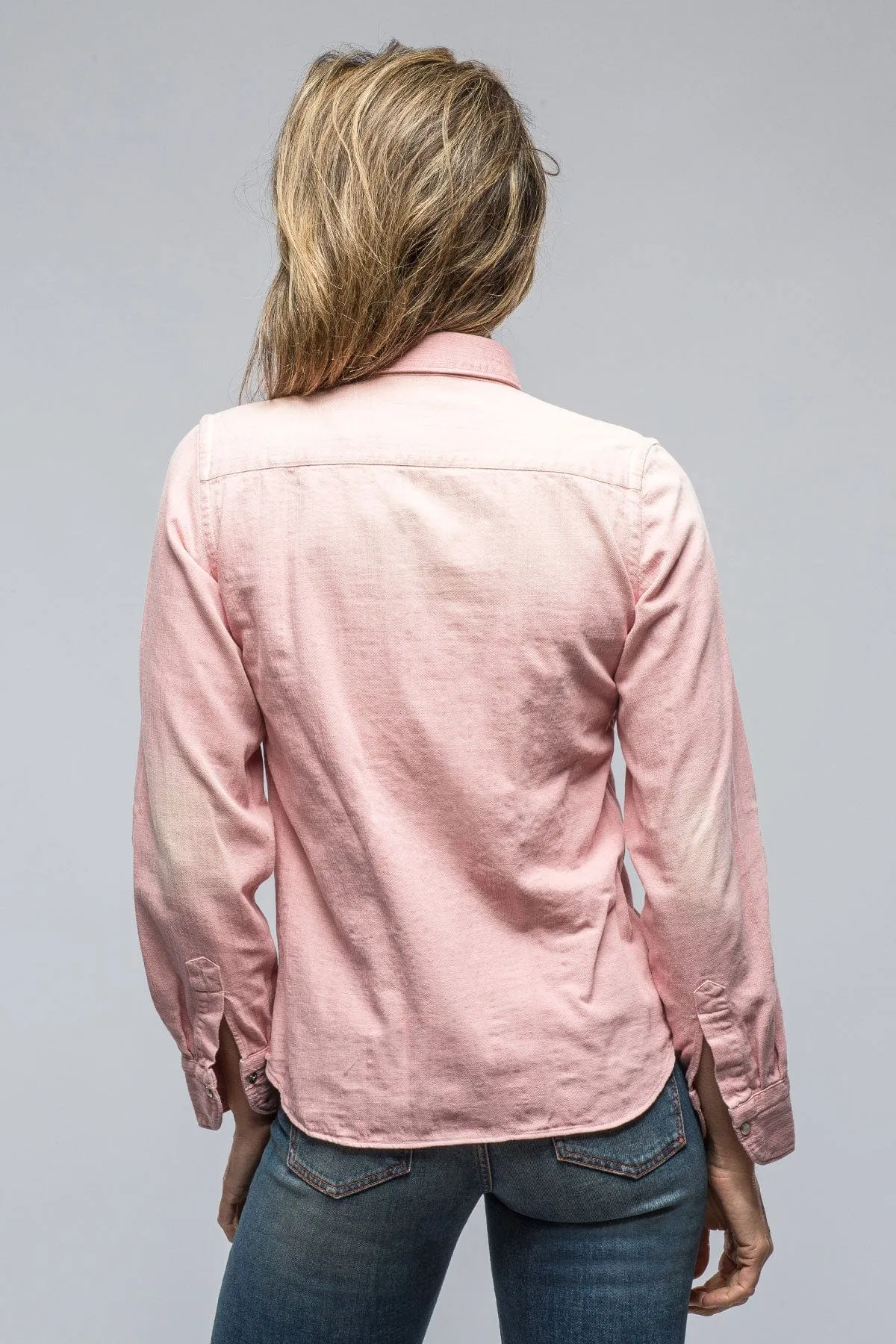 Misty Sand Washed Jean Shirt In Pink