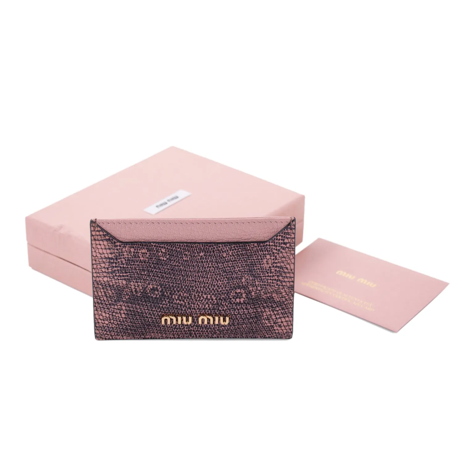 Miu Miu Lizard Card Holder