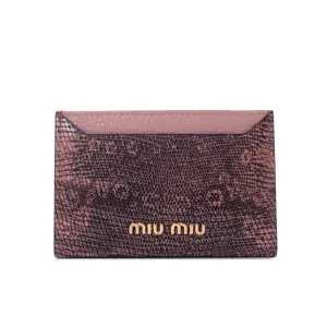 Miu Miu Lizard Card Holder