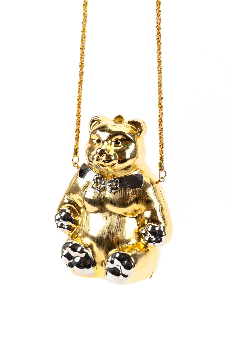 Mixed Metal Teddy Bear Bag