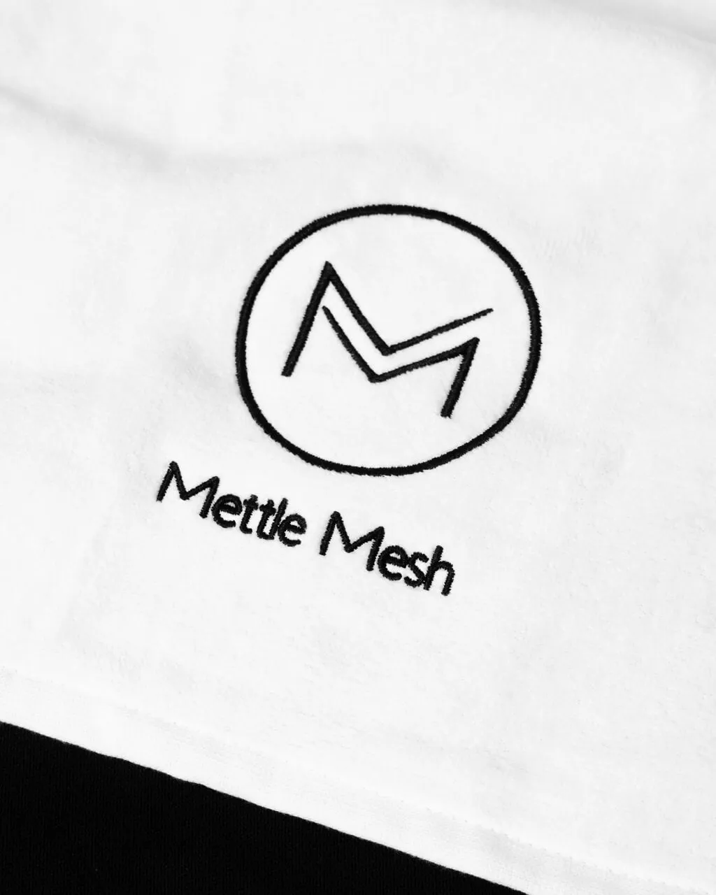 MM Embroidered Gym Towel | White