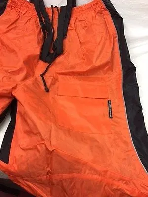 MOTORCYCLE MOTORBIKE RAIN GEAR WOMENS RAIN SUIT WATERPROF LIGHTWEIGHT BLK ORNGE