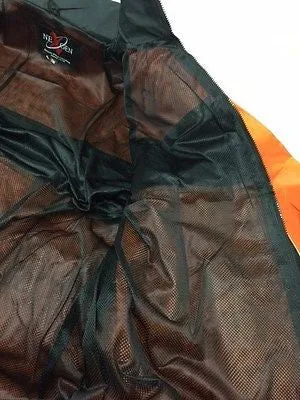 MOTORCYCLE MOTORBIKE RAIN GEAR WOMENS RAIN SUIT WATERPROF LIGHTWEIGHT BLK ORNGE