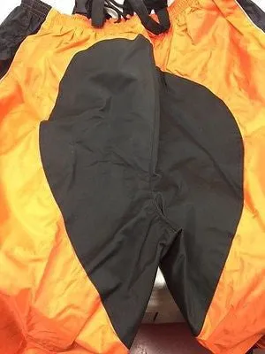 MOTORCYCLE MOTORBIKE RAIN GEAR WOMENS RAIN SUIT WATERPROF LIGHTWEIGHT BLK ORNGE