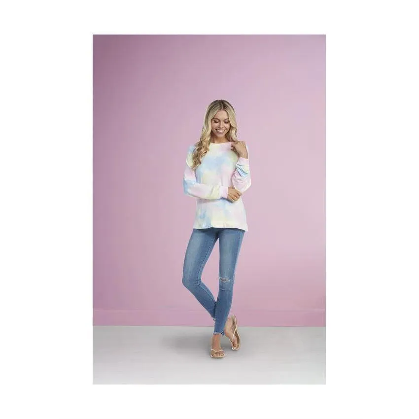 Mud Pie Multi Color Bryant Tie Dye Sweatshirt