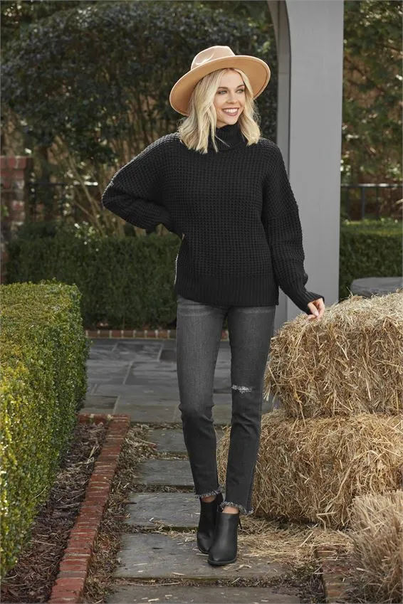 Mud Pie Randi Waffle Knit Sweater