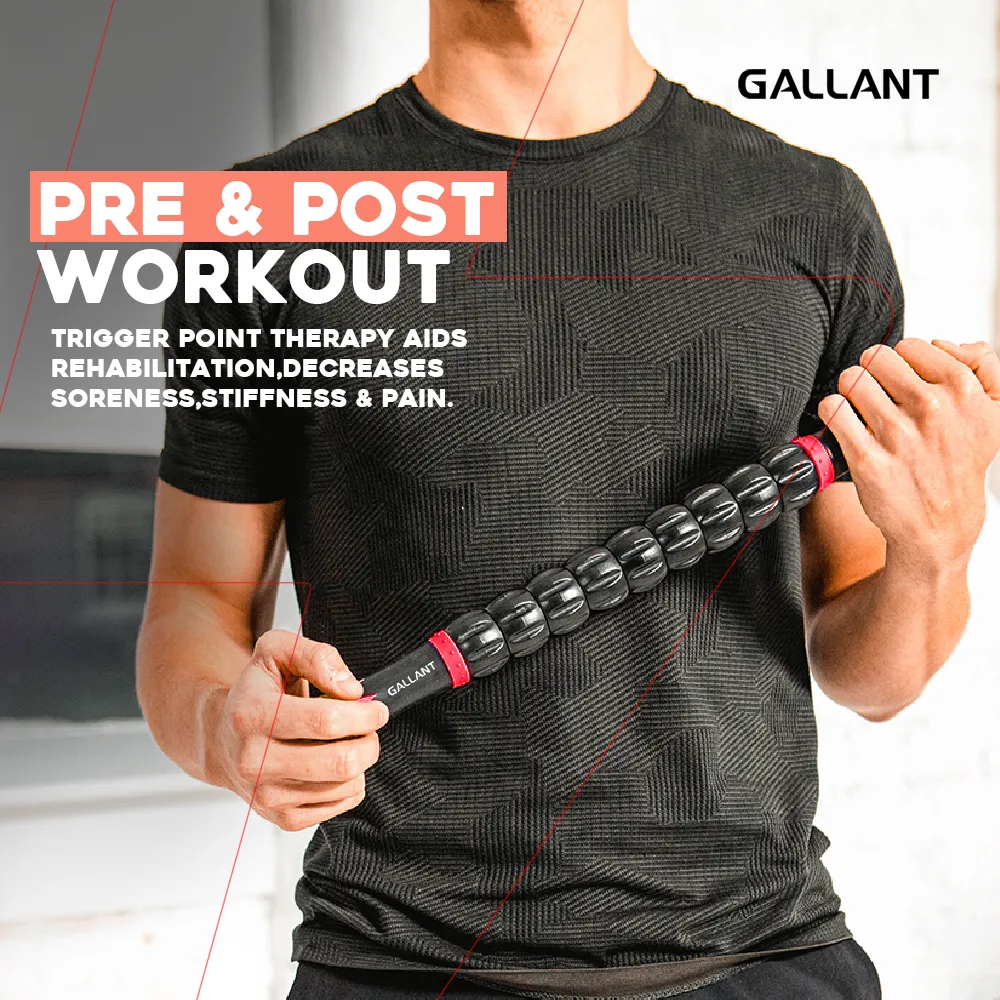 Muscle Roller Stick Black & Red - Massage Roller Stick