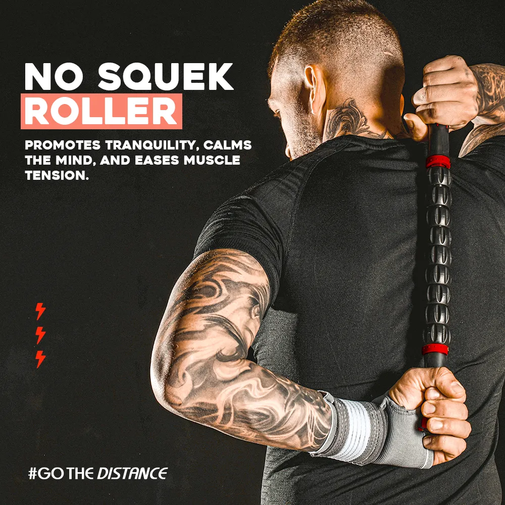 Muscle Roller Stick Black & Red - Massage Roller Stick