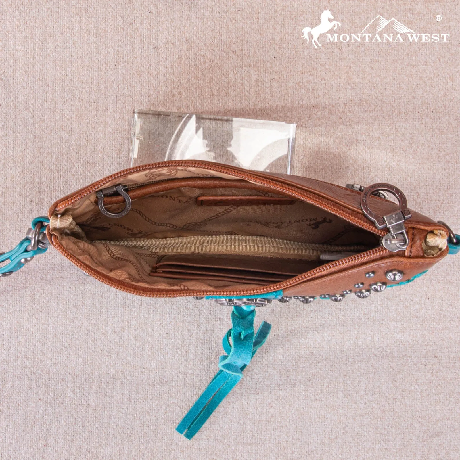 MW1269-181 Montana West  Embroidered Scroll Cut-out Collection Clutch/Crossbody