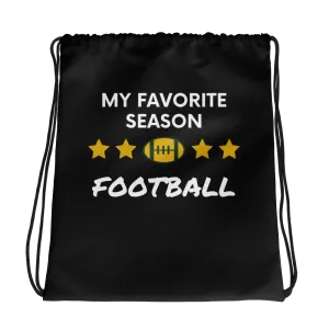 My Favorite Season Football - Drawstring bag (Black Color)
