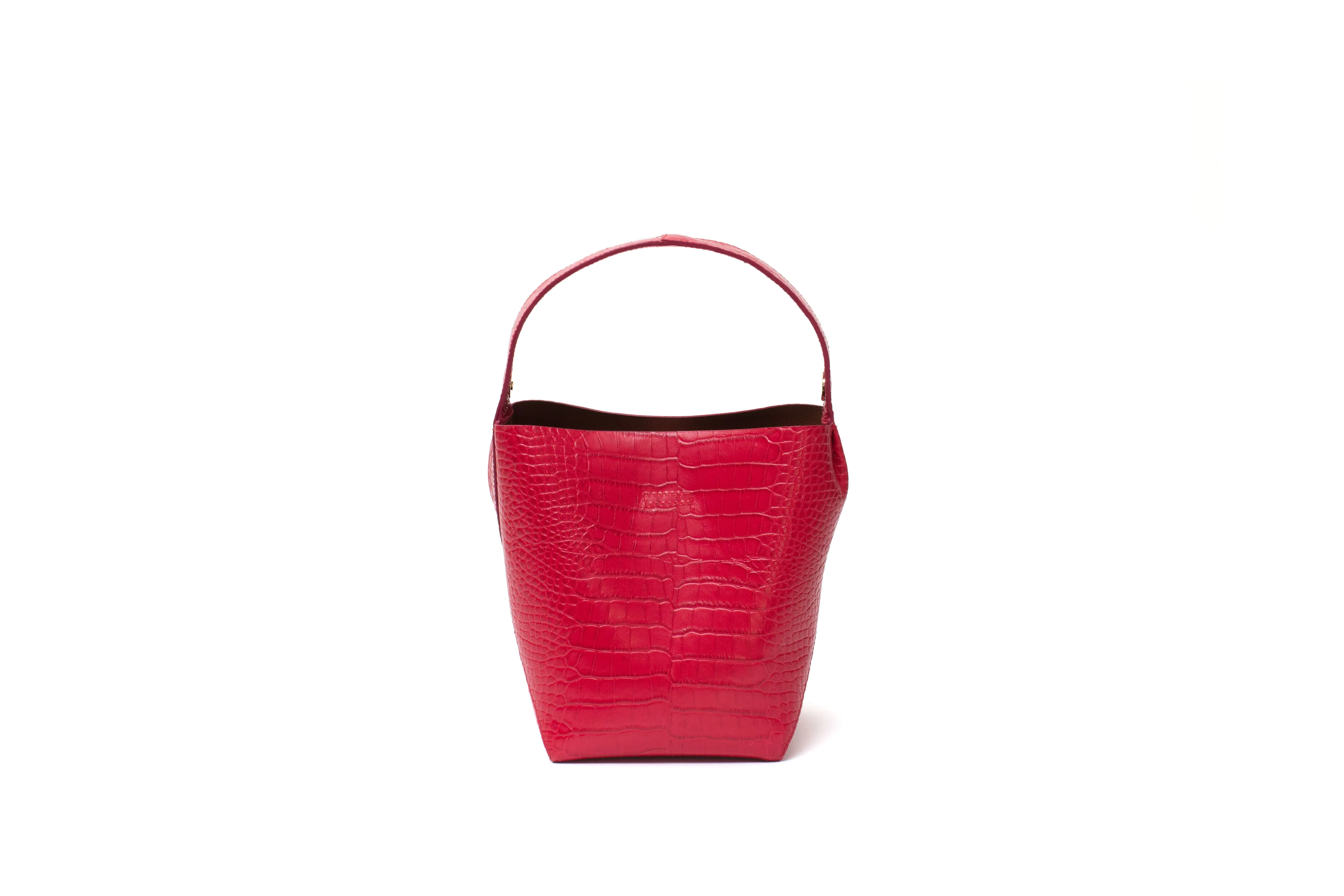 Nº49 Cross Handle Bucket - Rouge Croc