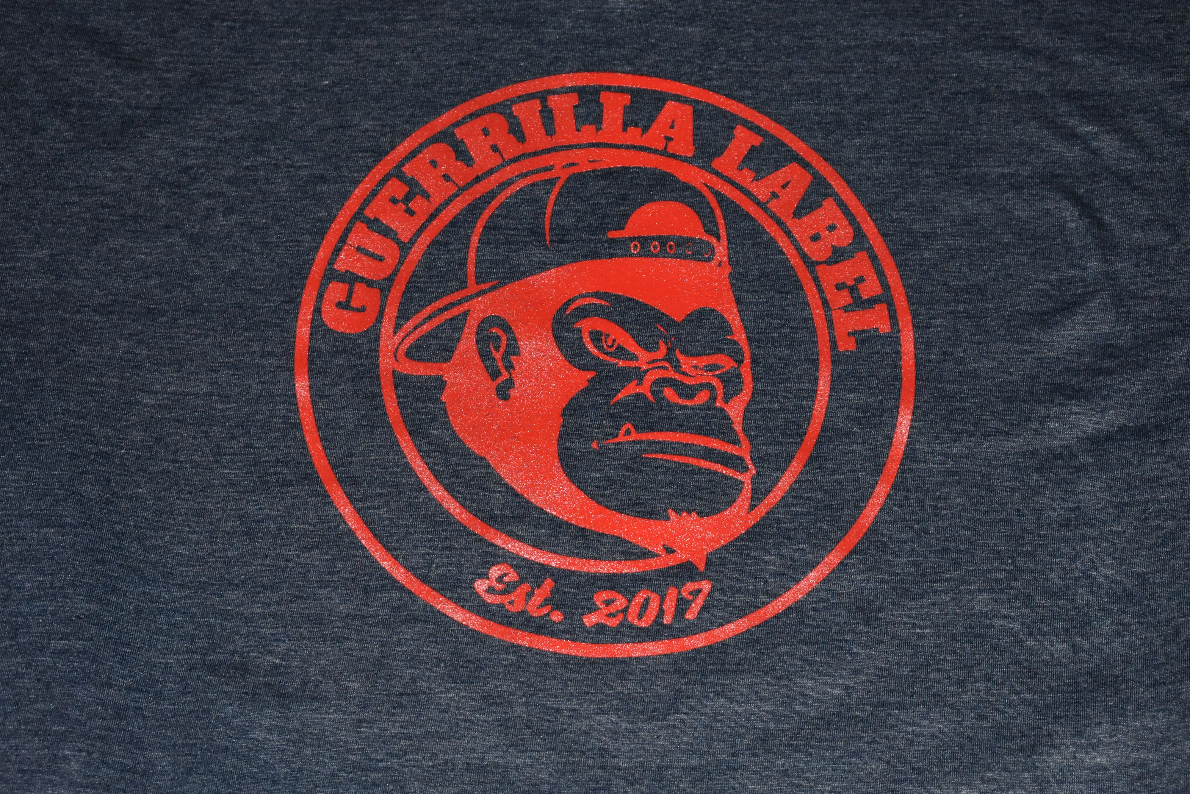 Navy Blue/ Red V-Neck