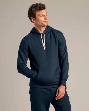 Navy Fleece French Terry Pullover Hoodie