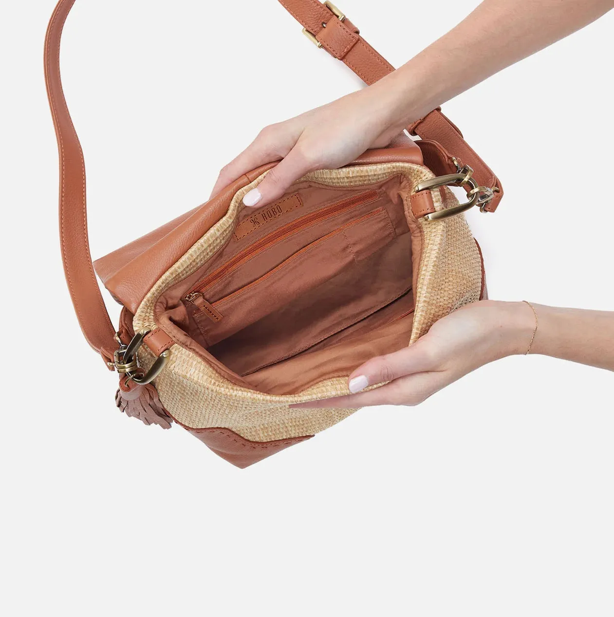 NEW Hobo HARLEY Convertible Shoulder Bag - Natural Straw