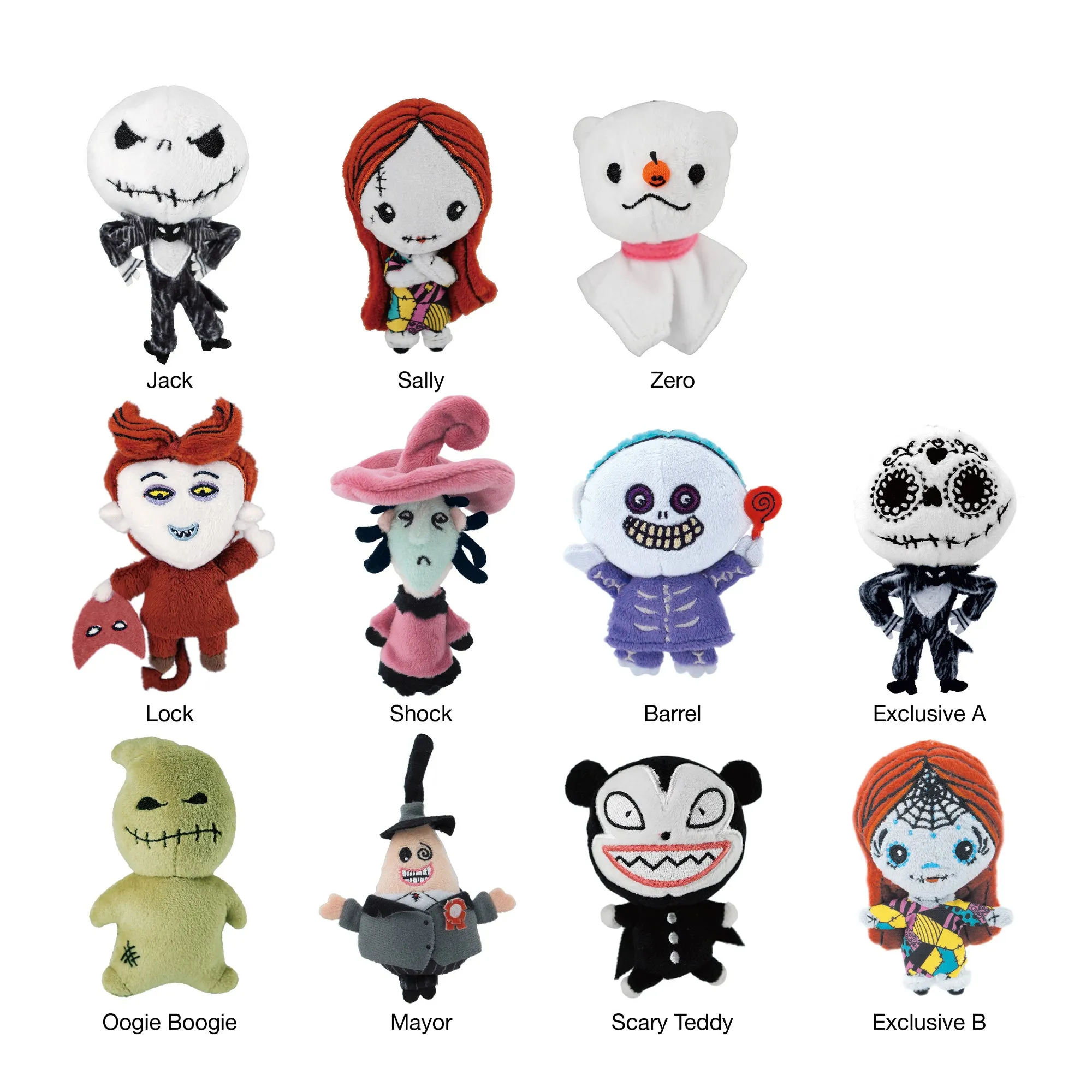 Nightmare Before Christmas Collectible Plush Bag Clip - Mystery Bag