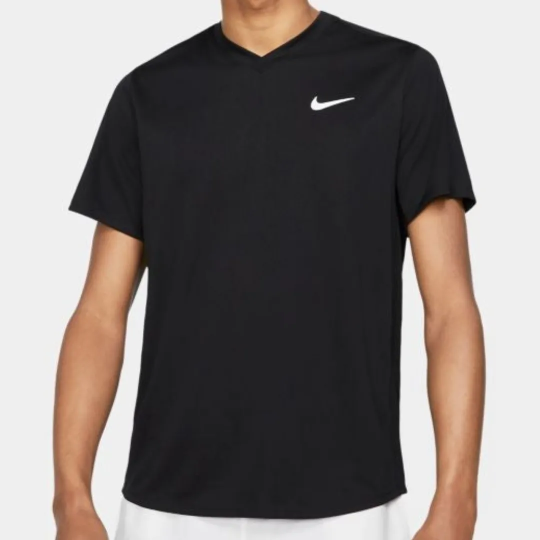 Nike Court DriFit Victory Top - Black/White