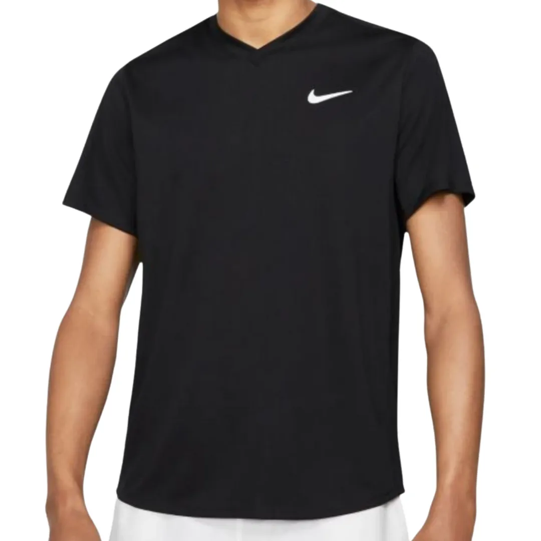 Nike Court DriFit Victory Top - Black/White
