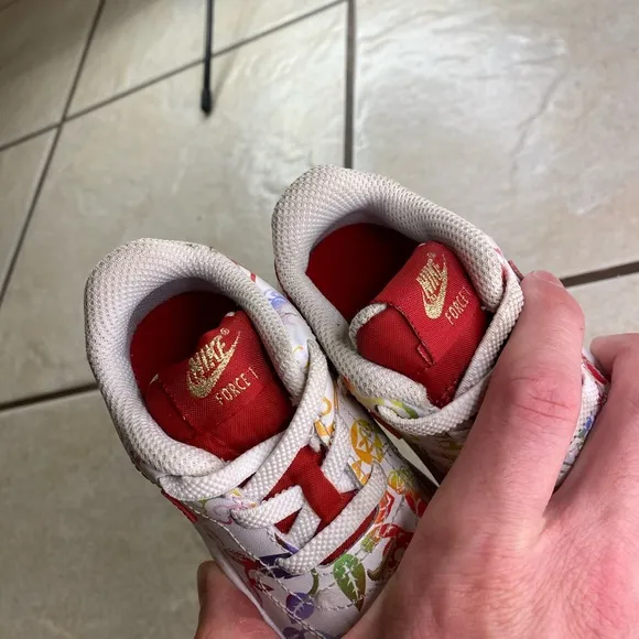 Nike Force 1 18 BT White Gym Red CU2986-961 Toddler size 6c