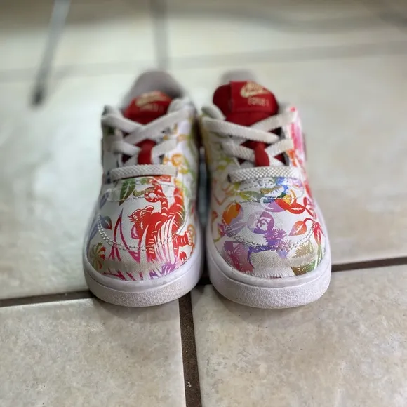 Nike Force 1 18 BT White Gym Red CU2986-961 Toddler size 6c