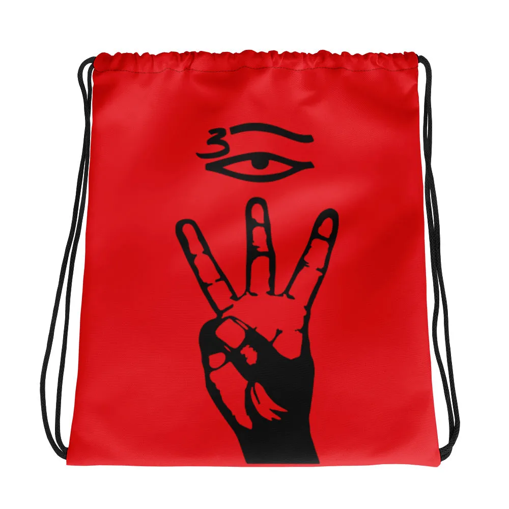 NO CRUMBS Drawstring bag (red)